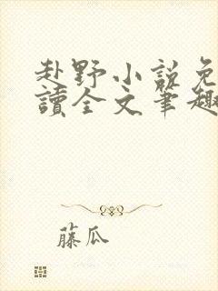 赴野小说免费阅读全文笔趣阁