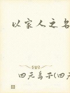 以家人之名小说