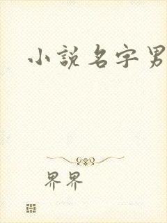 小说名字男生