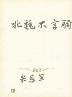 北魏不言骑
