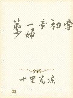 第一章初尝极品少妇