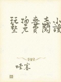 玩物丧志小说完整免费阅读笔趣阁无弹窗