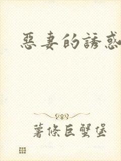 《恶妻的诱惑》小说封面