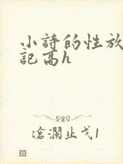 小诗的性放荡日记高h