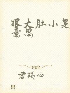 眼大肚小是什么意思