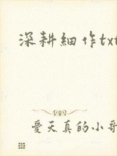 深耕细作txt