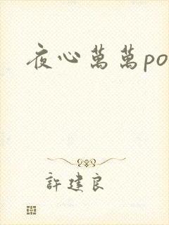 夜心万万po封面