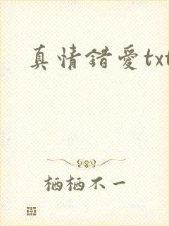 真情错爱txt