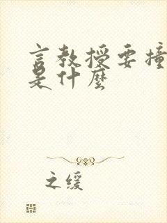 言教授要撞坏了是什么