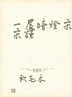 一屋暗灯宋星阑宋谨