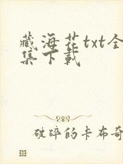 藏海花txt全集下载