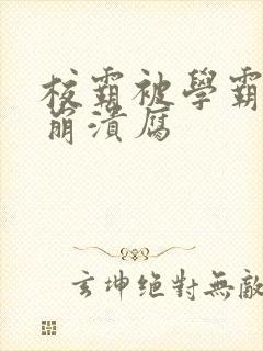 校霸被学霸玩到崩溃腐