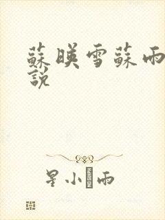 苏映雪苏雨柔小说