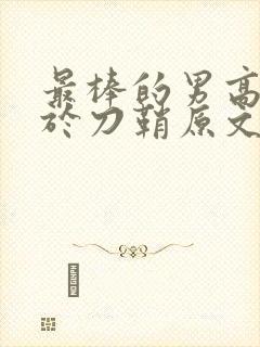 最棒的男高中生于刀鞘原文阅读