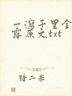 一泻千里金银花露原文txt