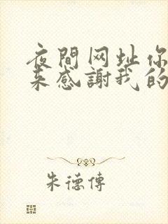 夜间网址你会回来感谢我的