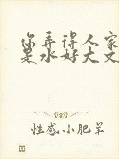 你弄得人家里都是水好大文