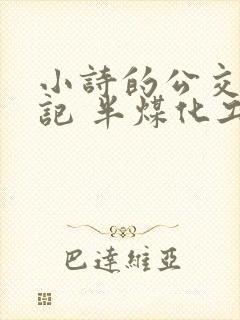小诗的公交车日记 半煤化工