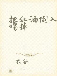 把红酒倒入b里喝掉