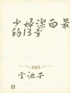 少妇洁白最刺激的13章