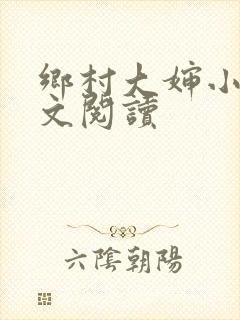 乡村大婶小说全文阅读