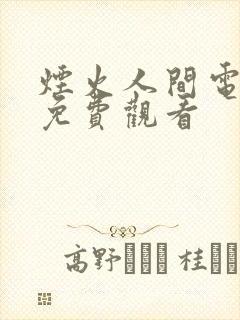 烟火人间电视剧免费观看