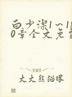 白少洁1～180章全文免费封面