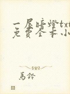 一屋暗灯txt免费全本小说电子书
