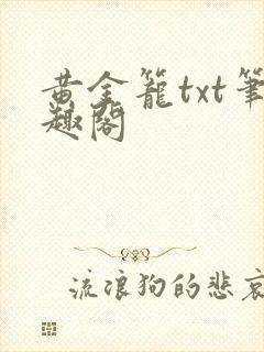 黄金笼txt笔趣阁