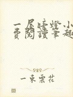 一屋暗灯小说免费阅读笔趣阁