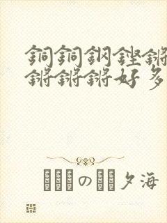 铜铜钢铿锵锵锵锵锵锵好多少阅读