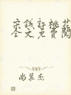 宋钱许桃花小说全文免费阅读