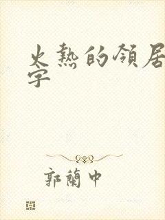 火热的领居中文字