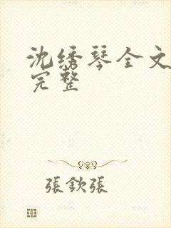 沈绣琴全文阅读完整