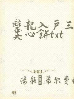 双龙入户三人行夹心饼txt