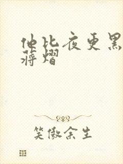 他比夜更黑秦舒蒋熠封面