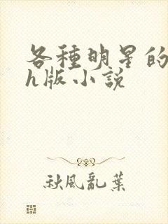 各种明星的综艺h版小说