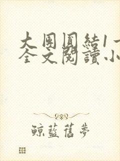 大团圆结1一6全文阅读小说于兜兜