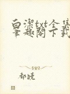 白洁txt全集笔趣阁下载