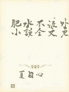 肥水不流外人田小说全文免费阅读1