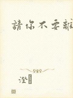 请你不要离开我