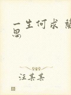 一生何求 兰思思