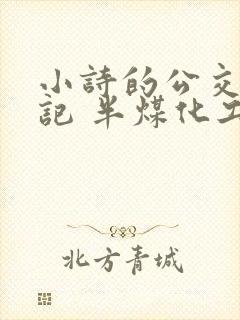 小诗的公交车日记 半煤化工