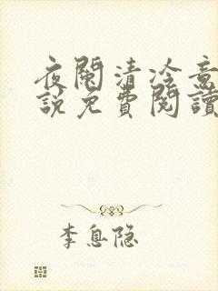 夜阑清冷意欢小说免费阅读
