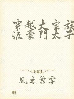 穿越大家族之风流豪门太子爷