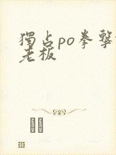 独占po拳击馆老板