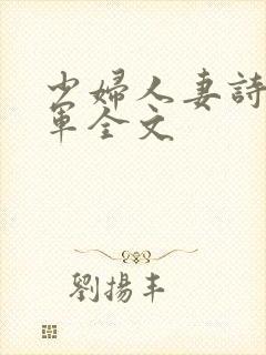 少妇人妻诗雨小军全文