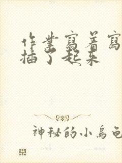 作业写着写着就插了起来