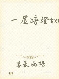 一屋暗灯txt