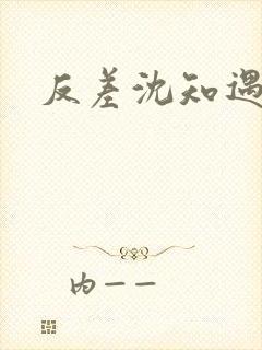 反差沈知遇晏应